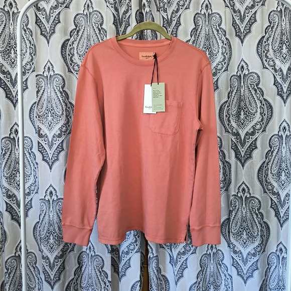Goodfellow & Co Men's Long Sleeve Garment Dyed Pocket Pull Over T-Shirt Size M - Picture 1 of 6